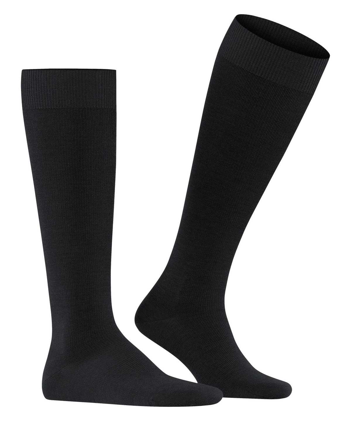 Falke Energizing Wool Knee-high Socks Zokni Férfi Fekete | AVDR-82639