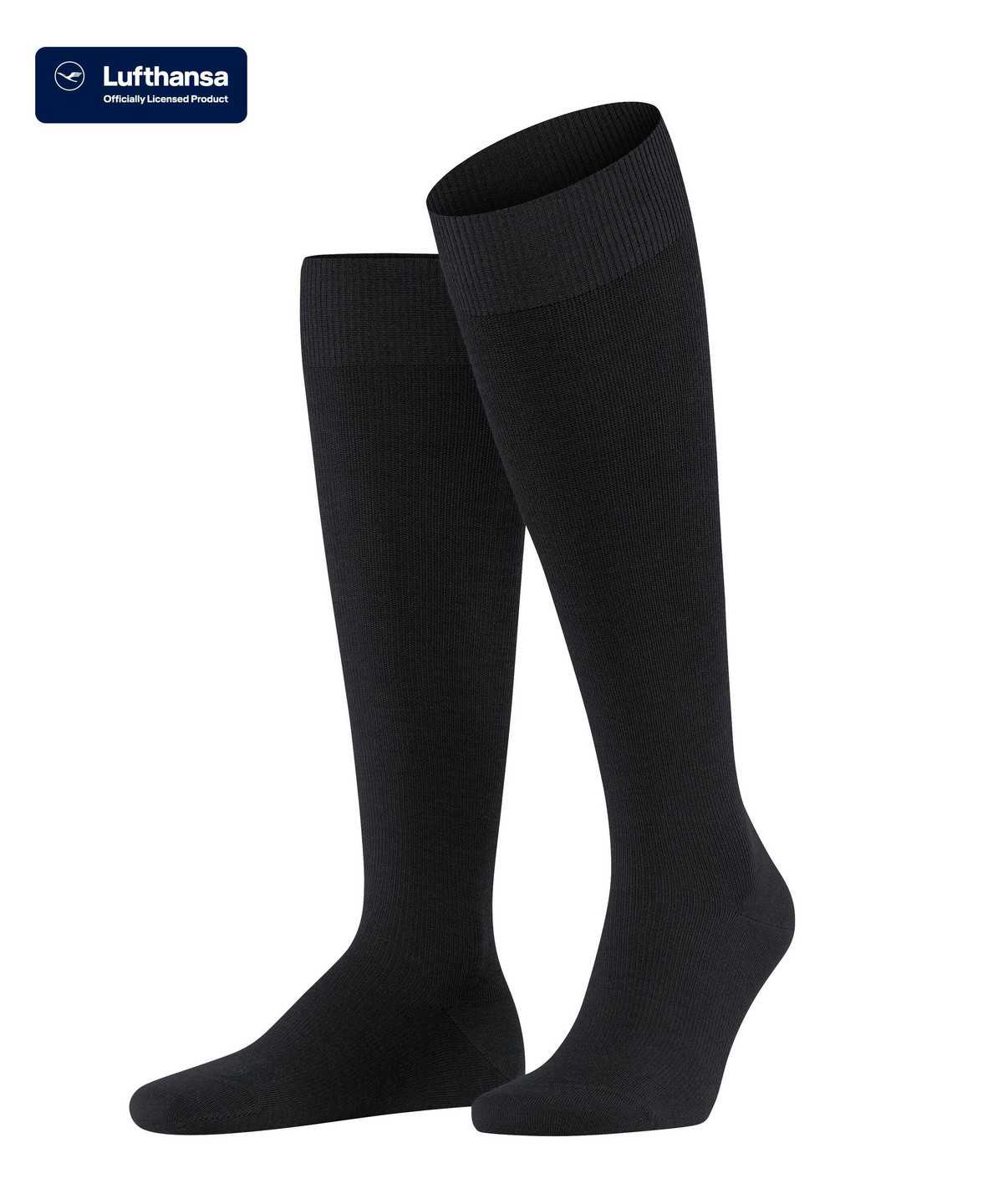 Falke Energizing Wool Knee-high Socks Zokni Férfi Fekete | AVDR-82639