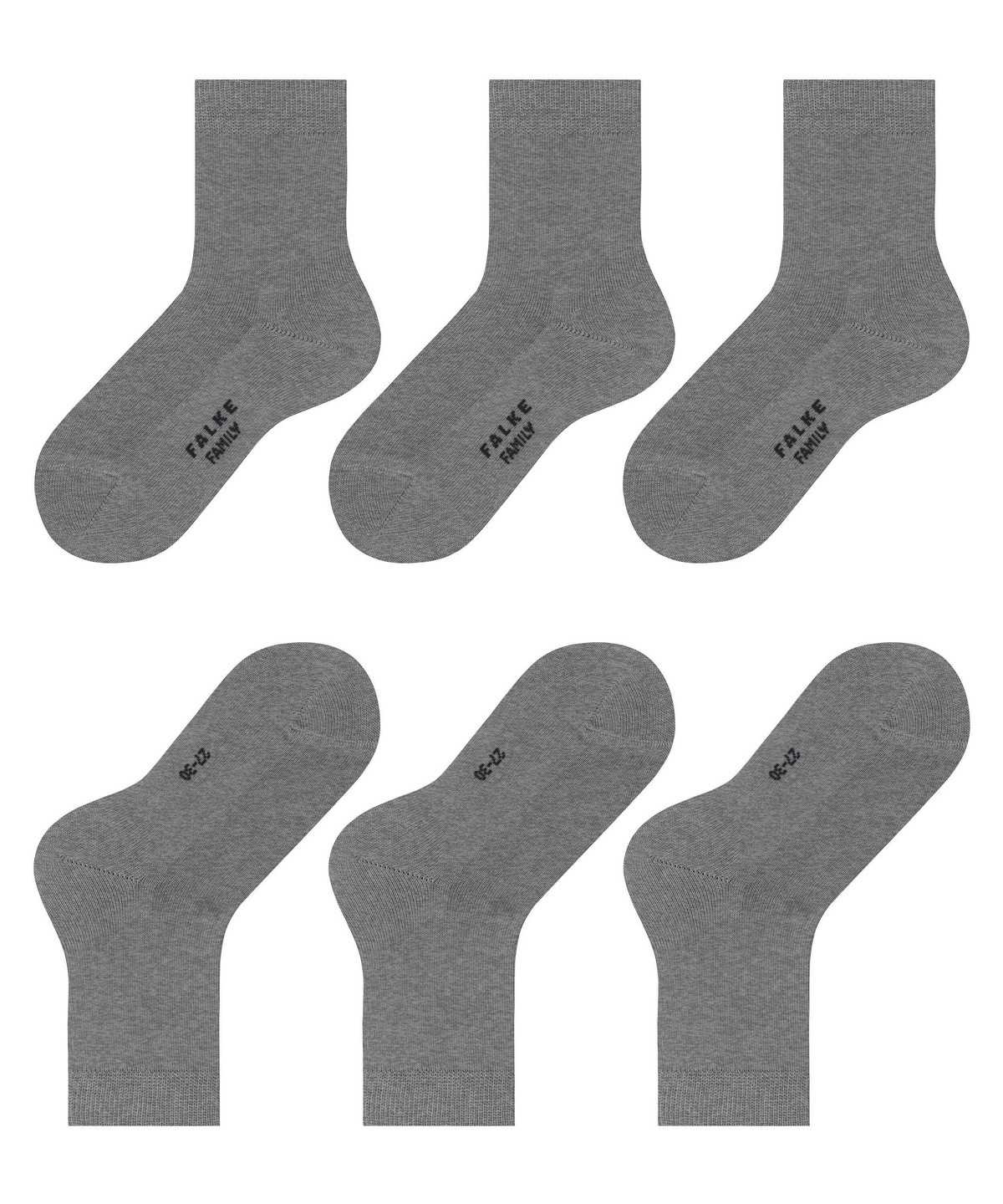 Falke Family 3-Pack Socks Zokni Gyerek Szürke | EADU-65983