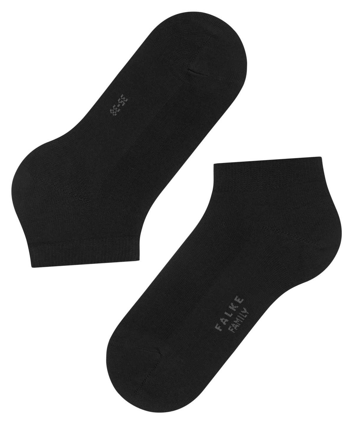 Falke Family Sneaker socks Zokni Női Fekete | HKFE-80732