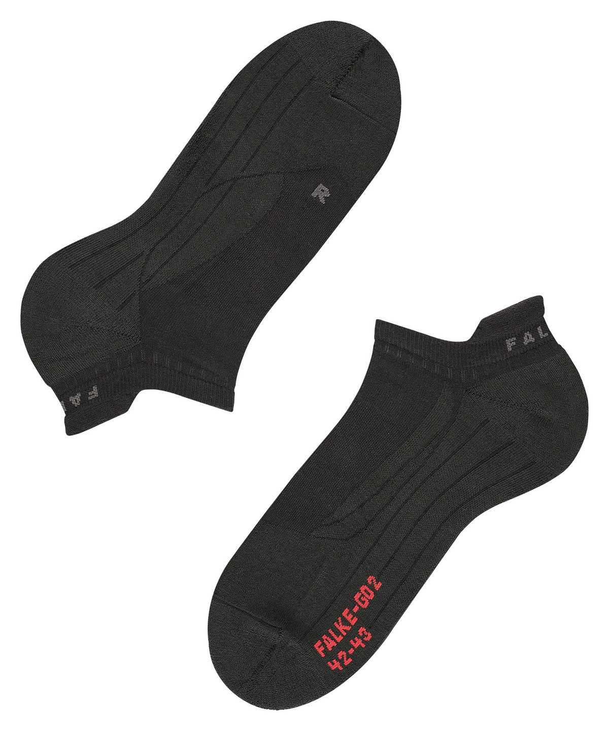 Falke GO2 Invisible Golf Invisibles No Show Socks Férfi Fekete | VXOC-98320