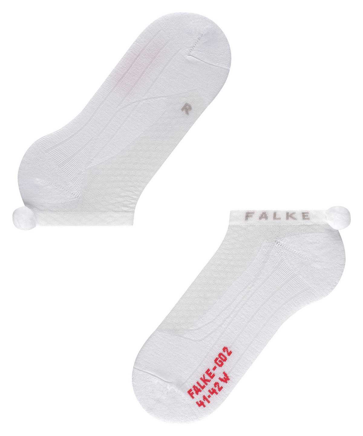 Falke GO2 Pompom Golf Invisibles Sports Socks Női Fehér | WQMI-47352