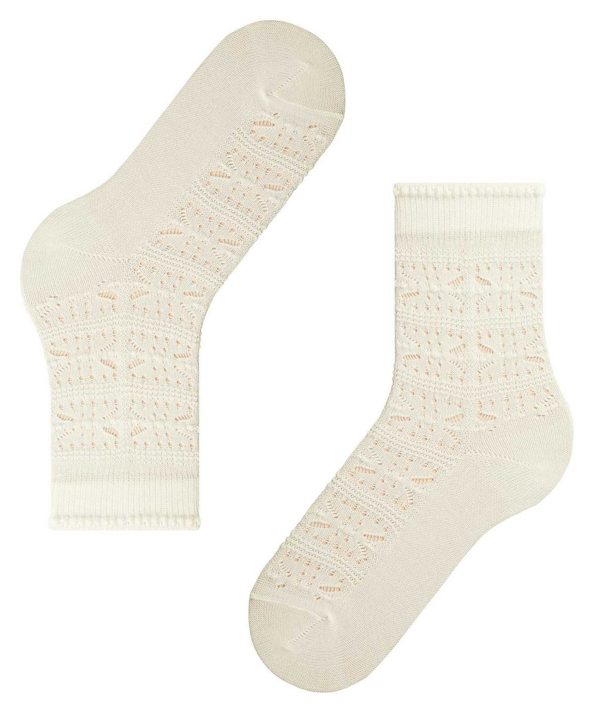 Falke Granny Square Socks Zokni Női Fehér | WVRE-81065