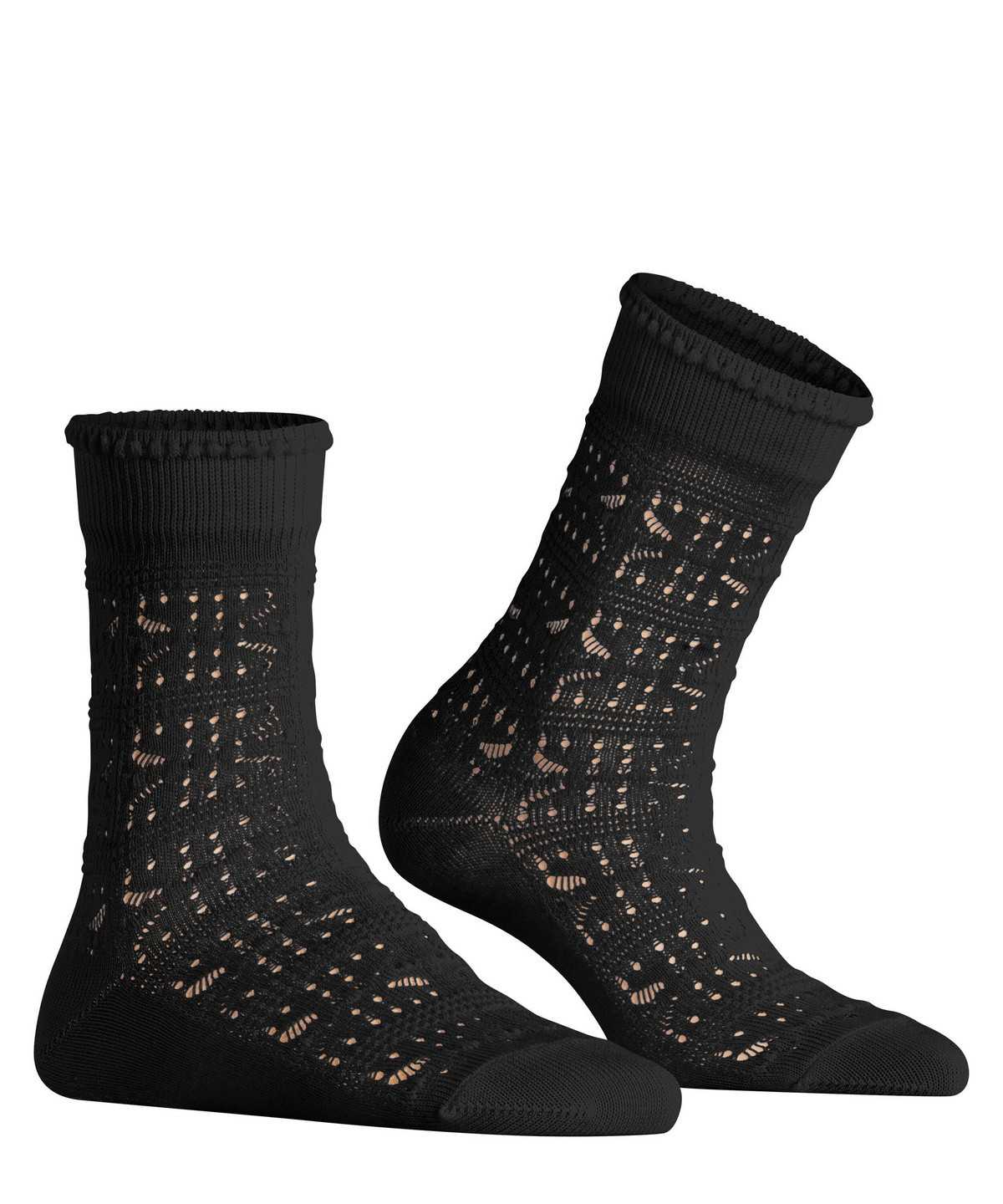 Falke Granny Square Socks Zokni Női Fekete | PORL-04283