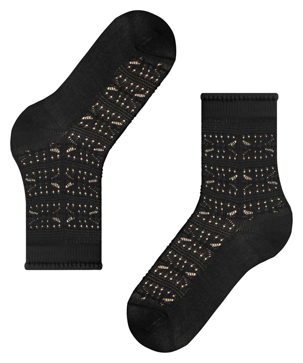 Falke Granny Square Socks Zokni Női Fekete | PORL-04283