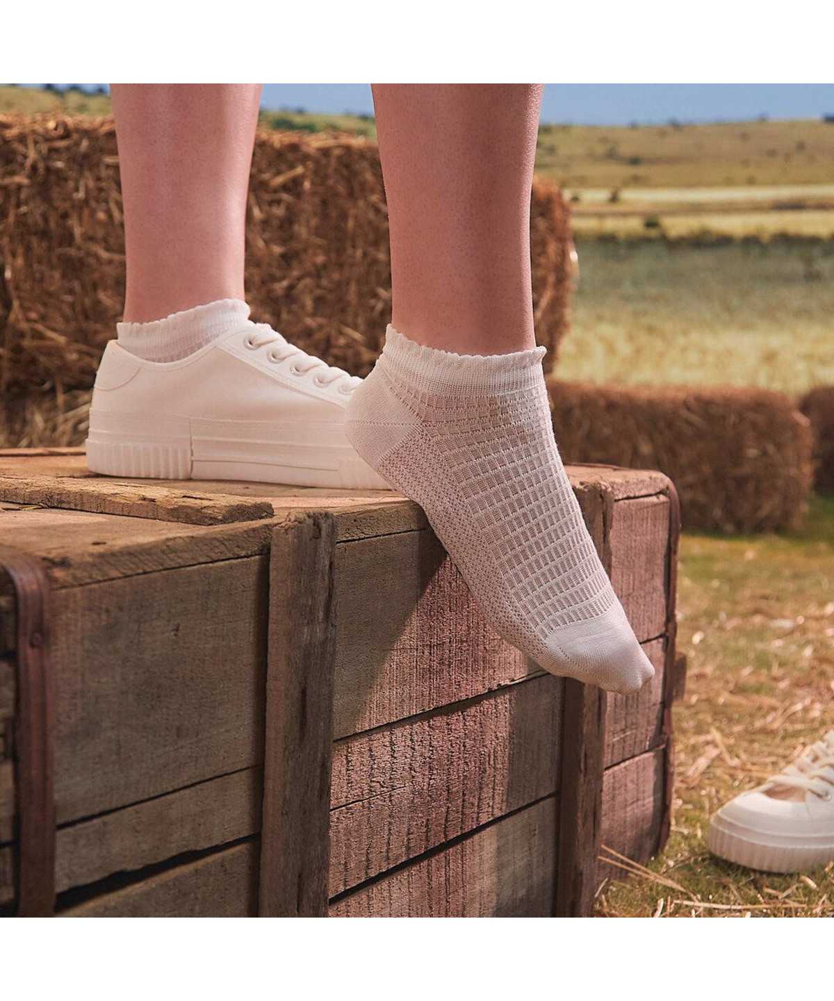 Falke Grassbraid Sneaker Socks Zokni Női Kék | HJYF-42973