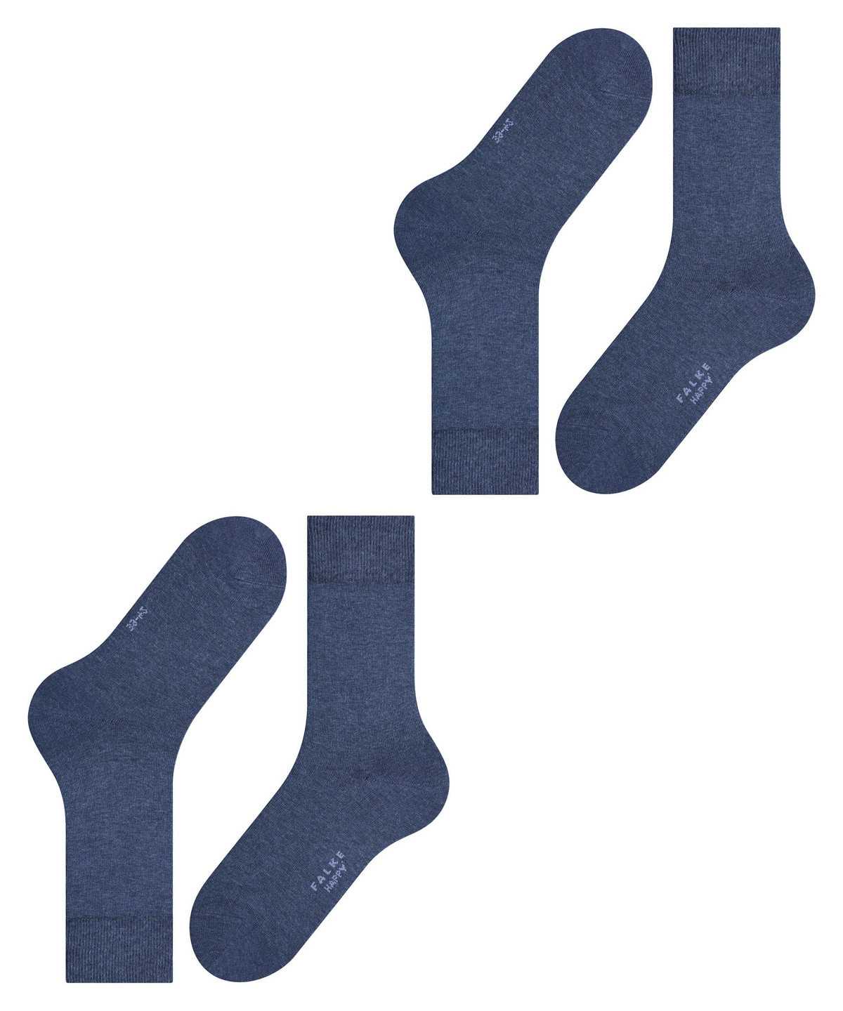 Falke Happy 2-Pack Socks Zokni Férfi Kék | QCOU-95803