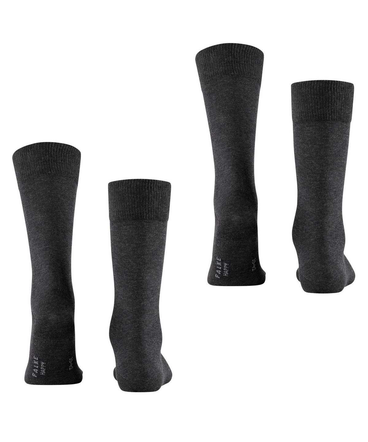 Falke Happy 2-Pack Socks Zokni Férfi Szürke | JHQV-97825