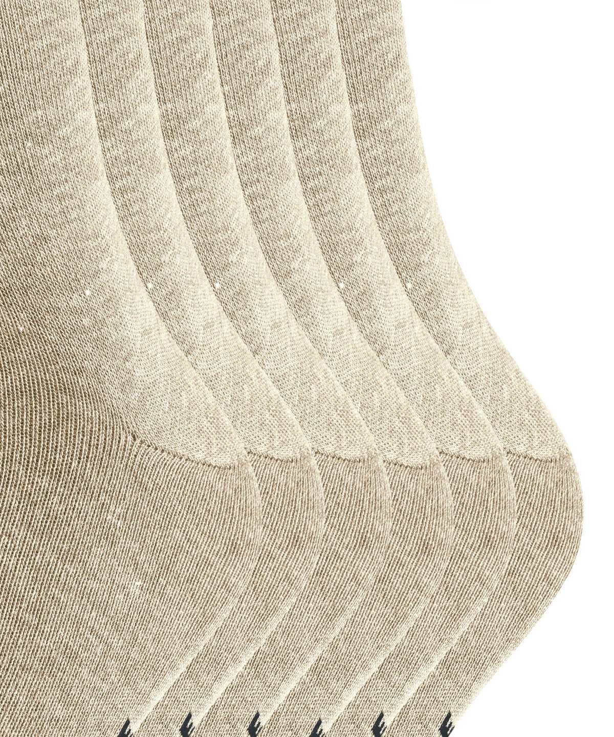 Falke Happy 6-Pack Socks Zokni Férfi Bézs | VUIA-46273