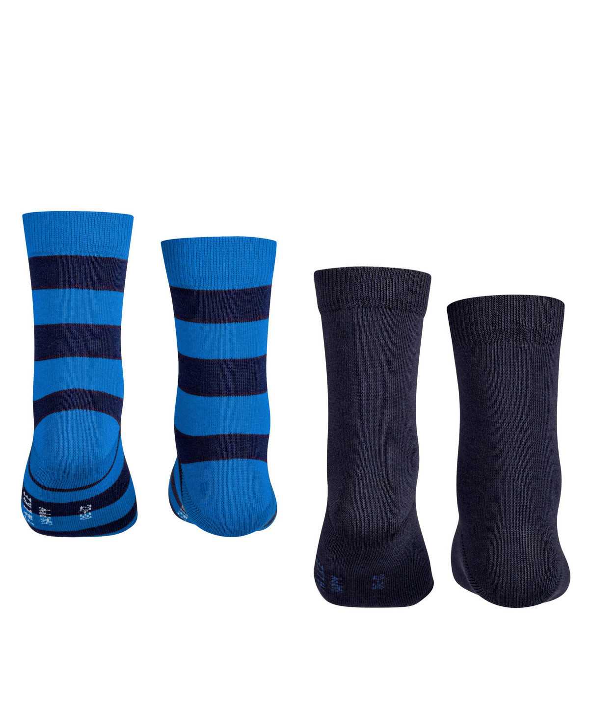 Falke Happy Stripe 2-Pack Socks Zokni Gyerek Fekete | IFZR-14839