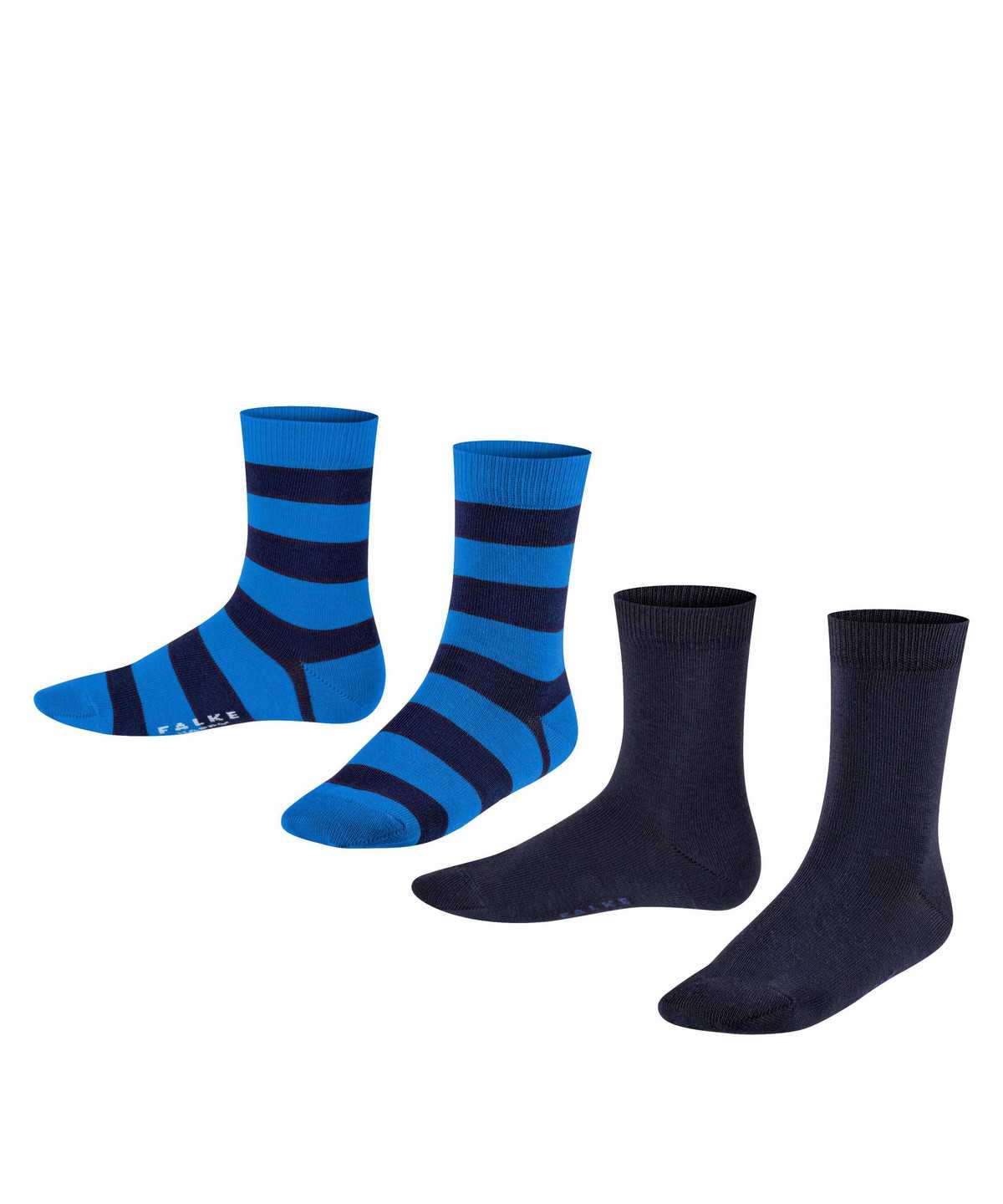 Falke Happy Stripe 2-Pack Socks Zokni Gyerek Fekete | IFZR-14839