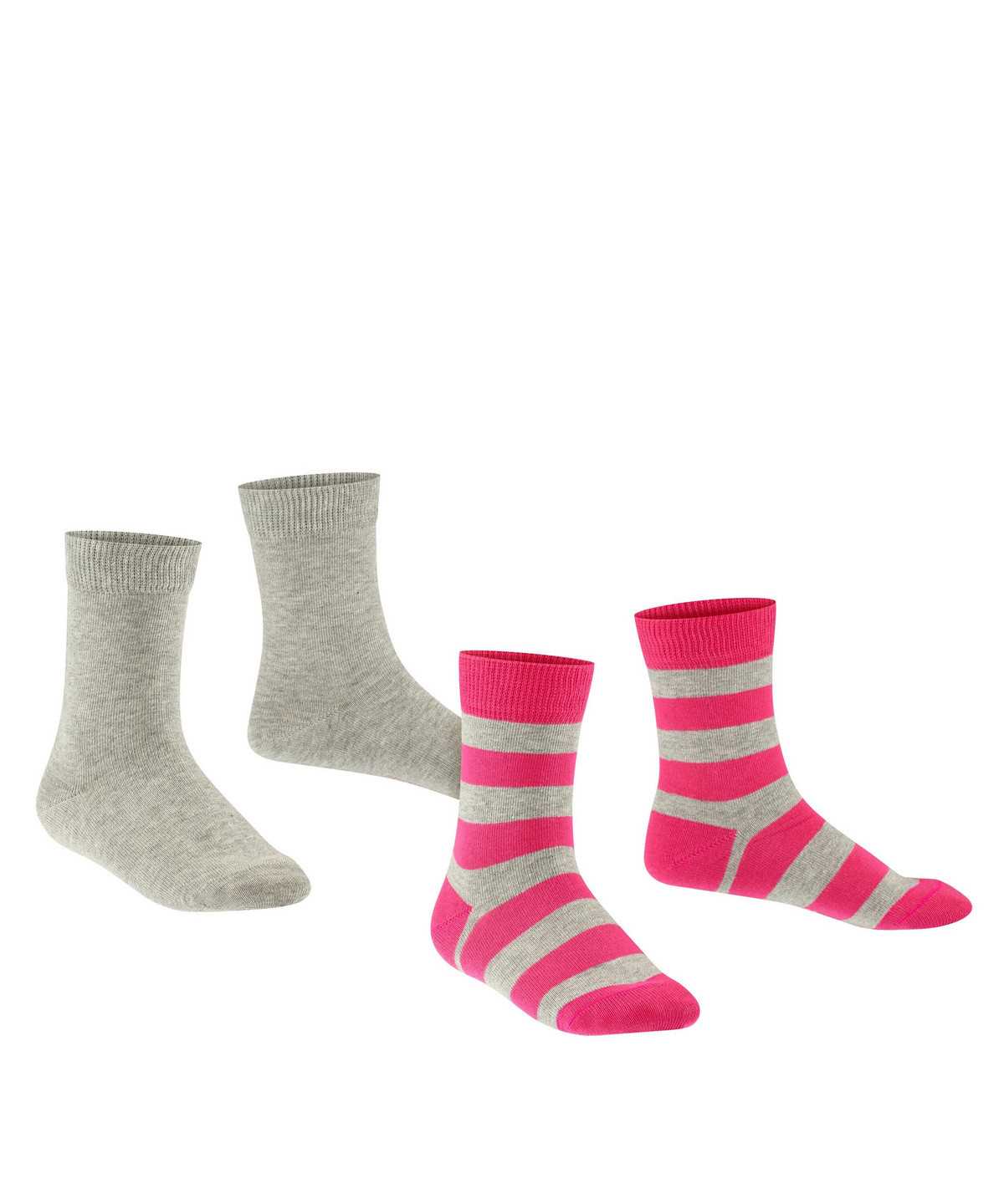 Falke Happy Stripe 2-Pack Socks Zokni Gyerek Szürke | UGCS-16034