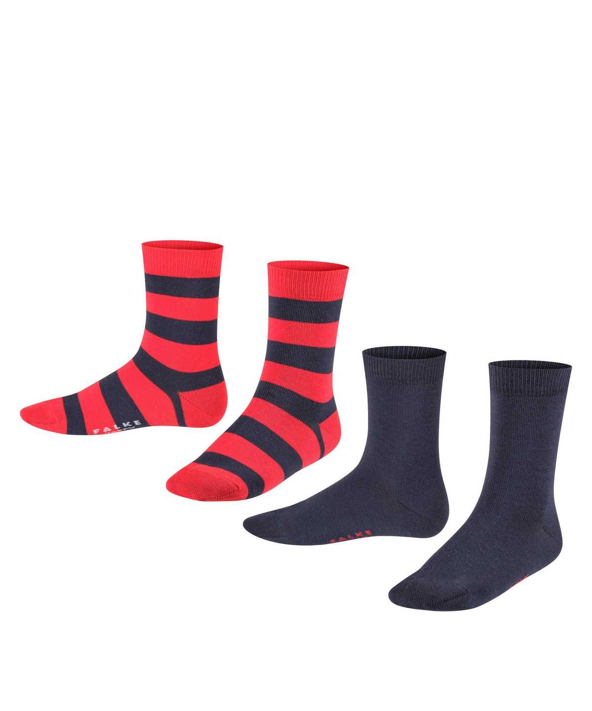 Falke Happy Stripe 2-Pack Socks Zokni Gyerek Kék | USGJ-23817