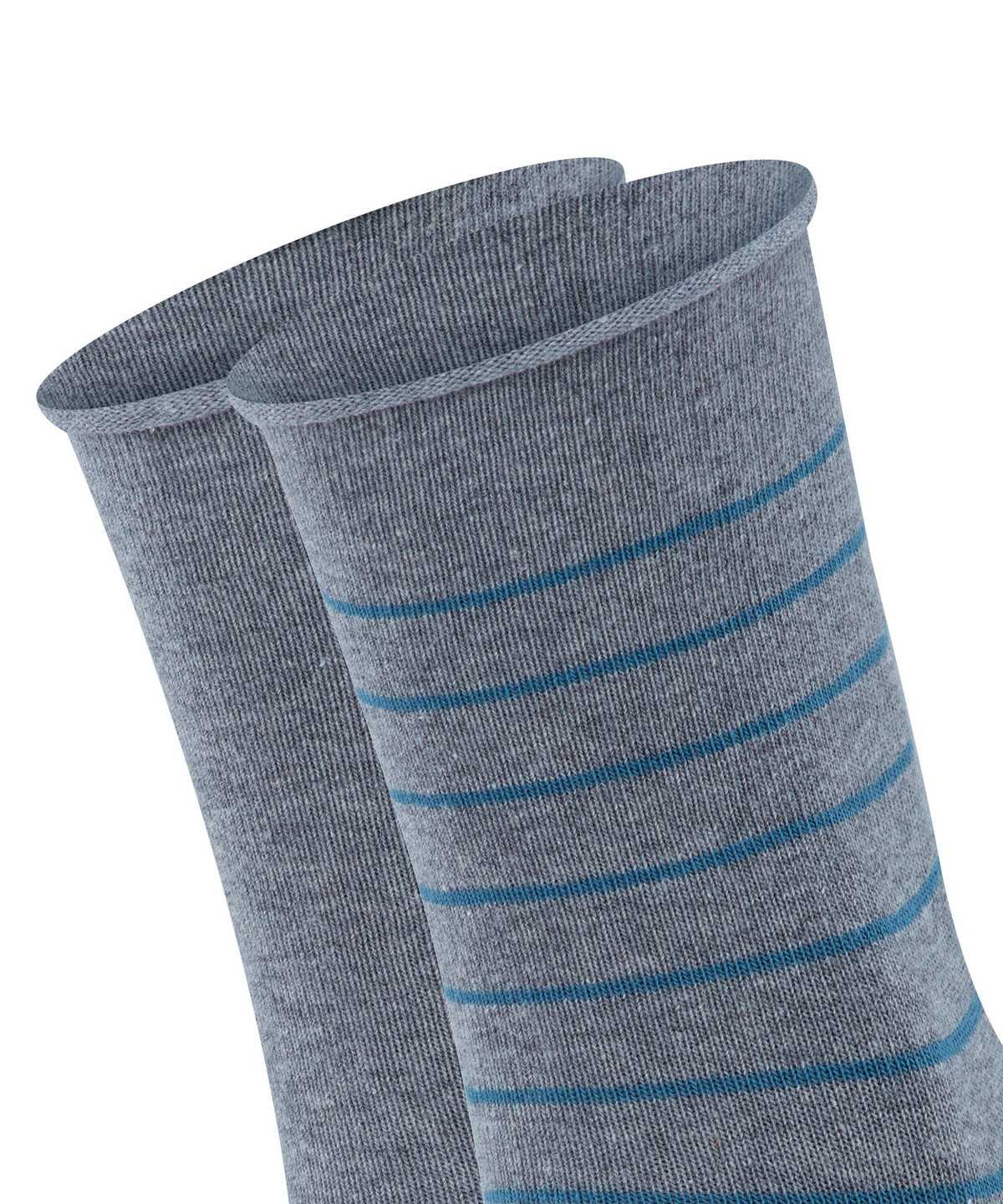 Falke Happy Stripe 2-Pack Socks Zokni Női Szürke | YAHZ-70829