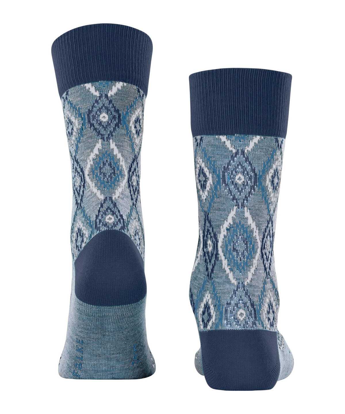 Falke Ikat Spell Socks Zokni Férfi Kék | ETNR-42176