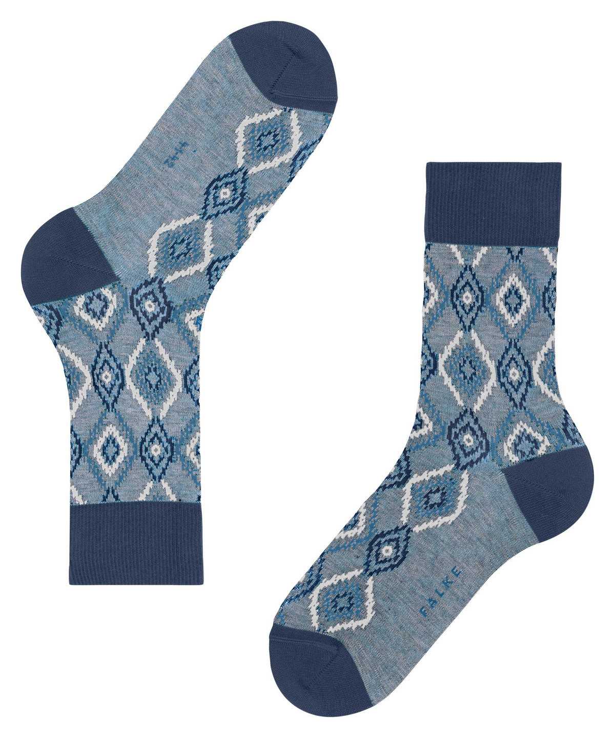 Falke Ikat Spell Socks Zokni Férfi Kék | ETNR-42176