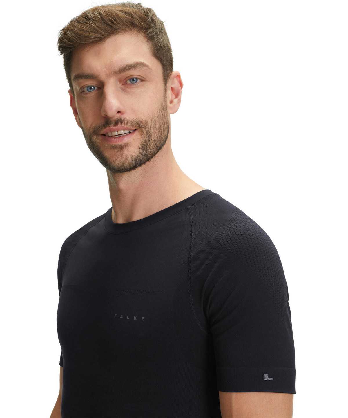 Falke Impulse Running T-Shirt Round-neck Health Rövid Ujjú Ing Férfi Fekete | NRXZ-83051