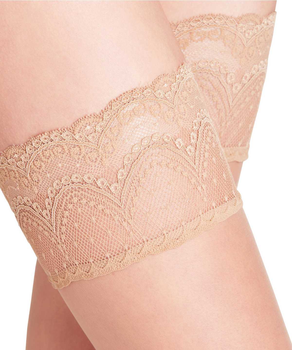 Falke Invisible Deluxe 8 DEN Stay-ups Thigh Highs Női Barna | LOVY-23976