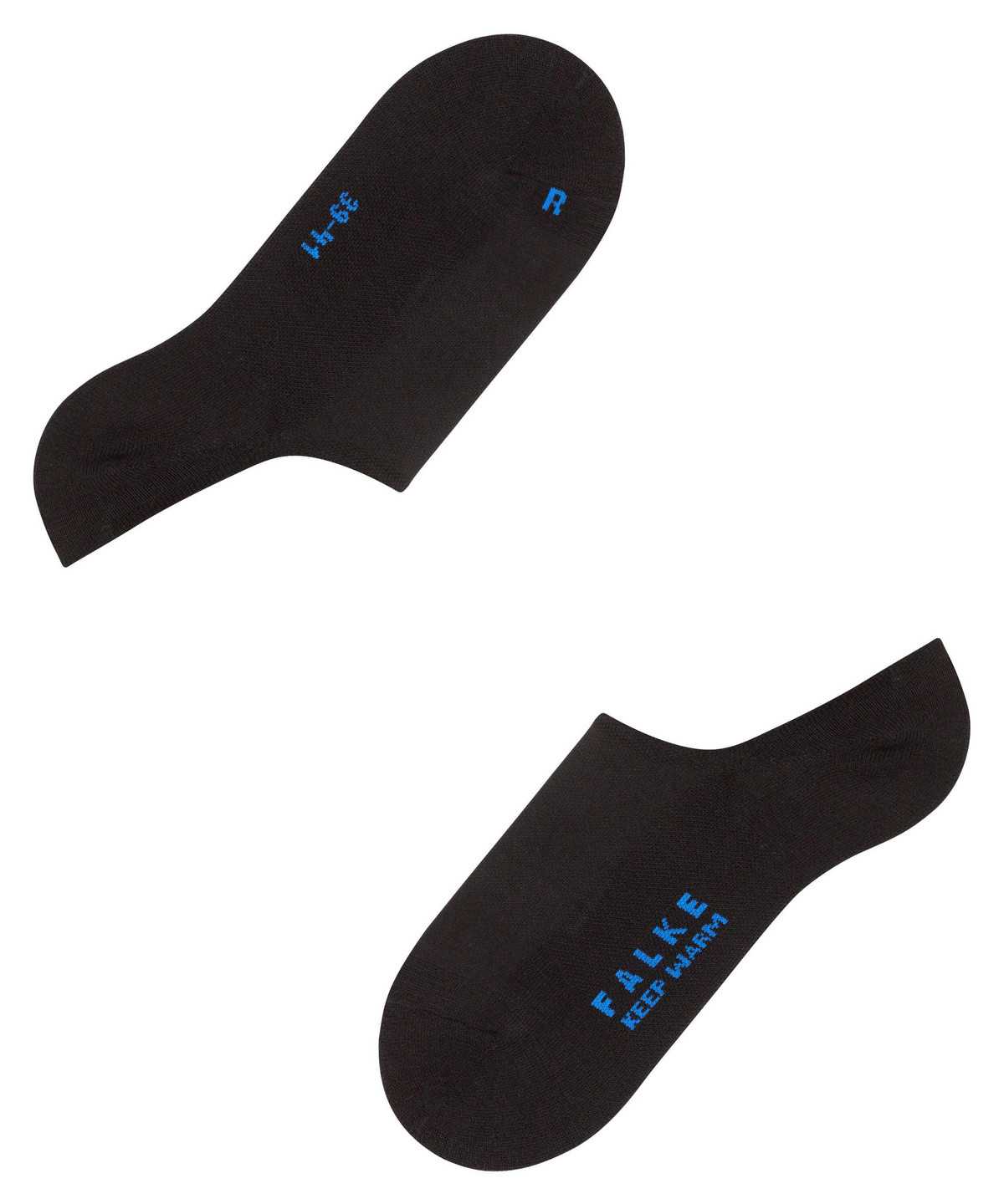 Falke Keep Warm Invisibles No Show Socks Férfi Fekete | ZSCY-75483