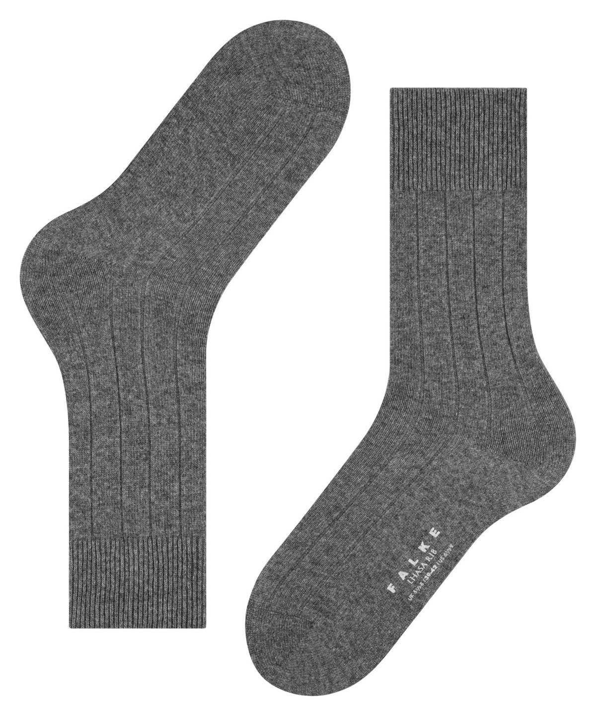 Falke Lhasa Rib Socks Zokni Férfi Szürke | PKON-62907