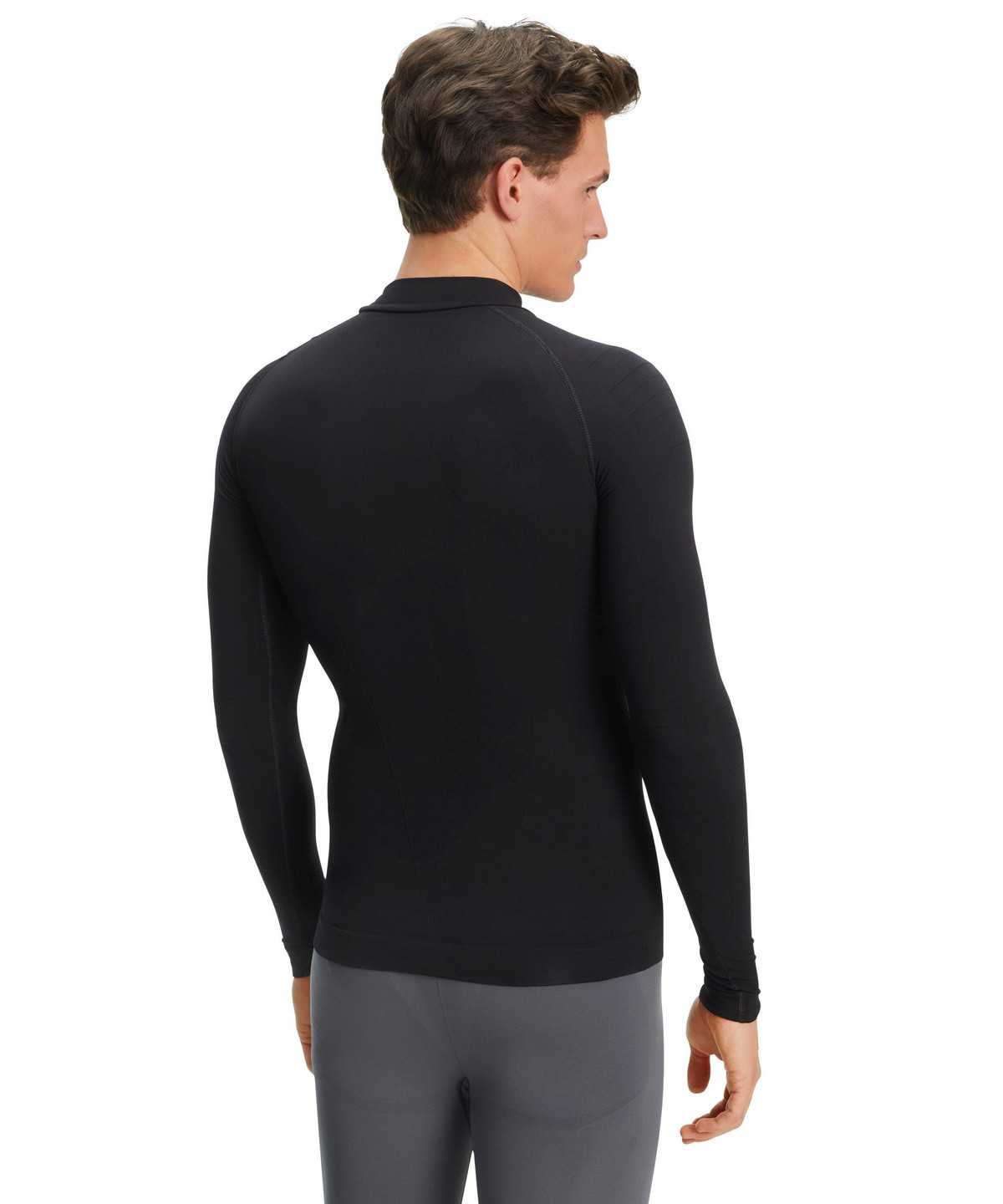 Falke Long sleeve shirt Warm Long Sleeve T-Shirts Férfi Fekete | MQHV-40518