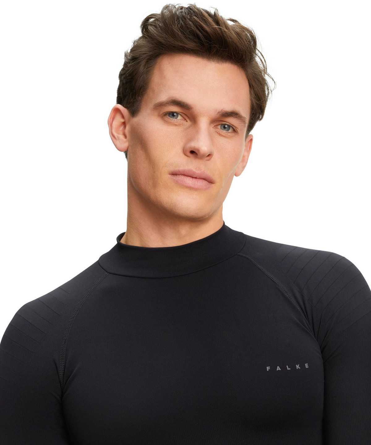 Falke Long sleeve shirt Warm Long Sleeve T-Shirts Férfi Fekete | MQHV-40518