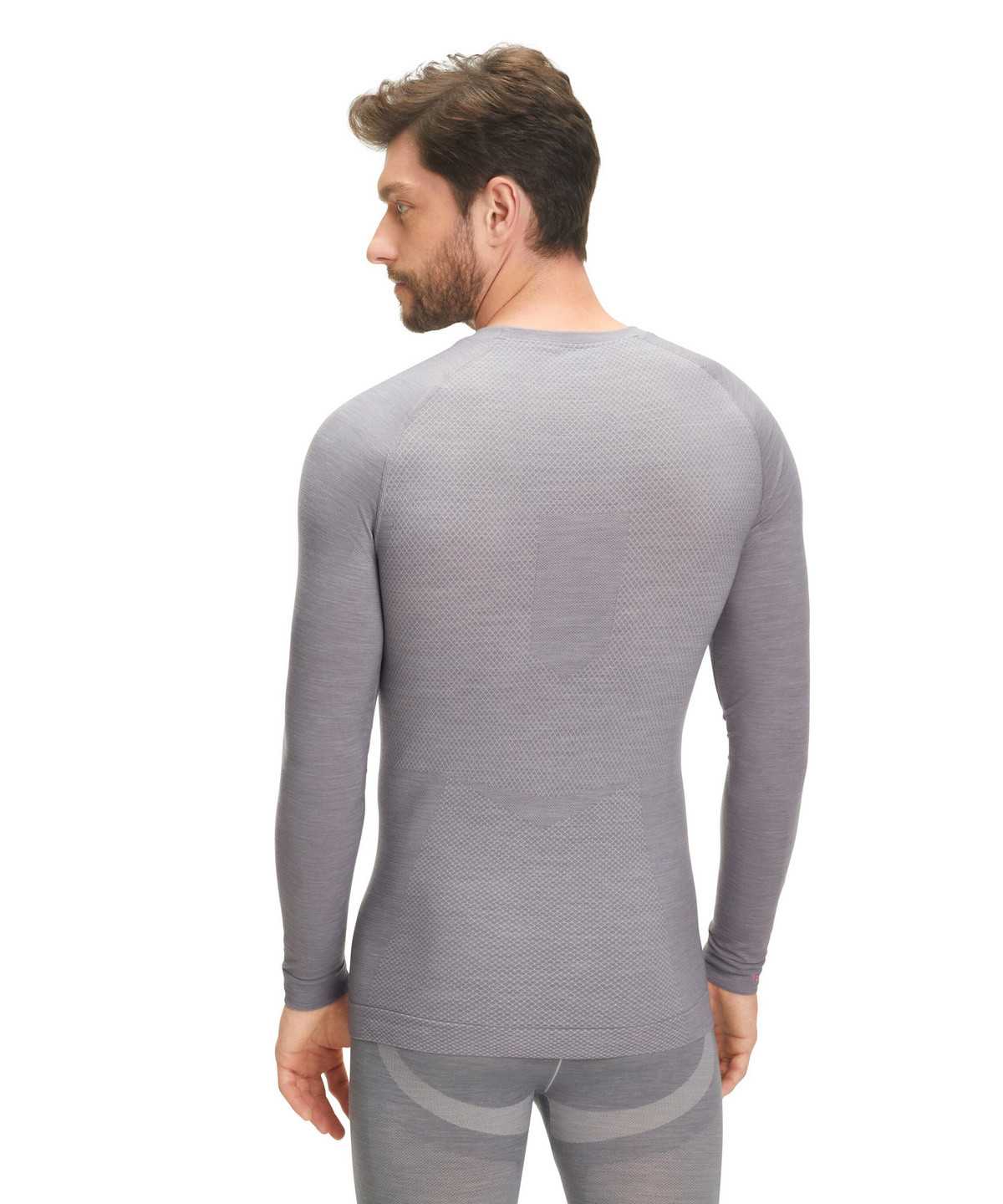 Falke Long sleeve shirt Wool-Tech Light Long Sleeve T-Shirts Férfi Szürke | NAWB-32904