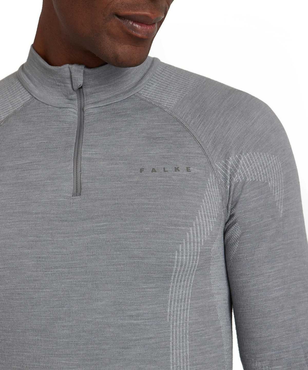 Falke Long sleeve shirt Wool-Tech Long Sleeve T-Shirts Férfi Szürke | HBAN-90426