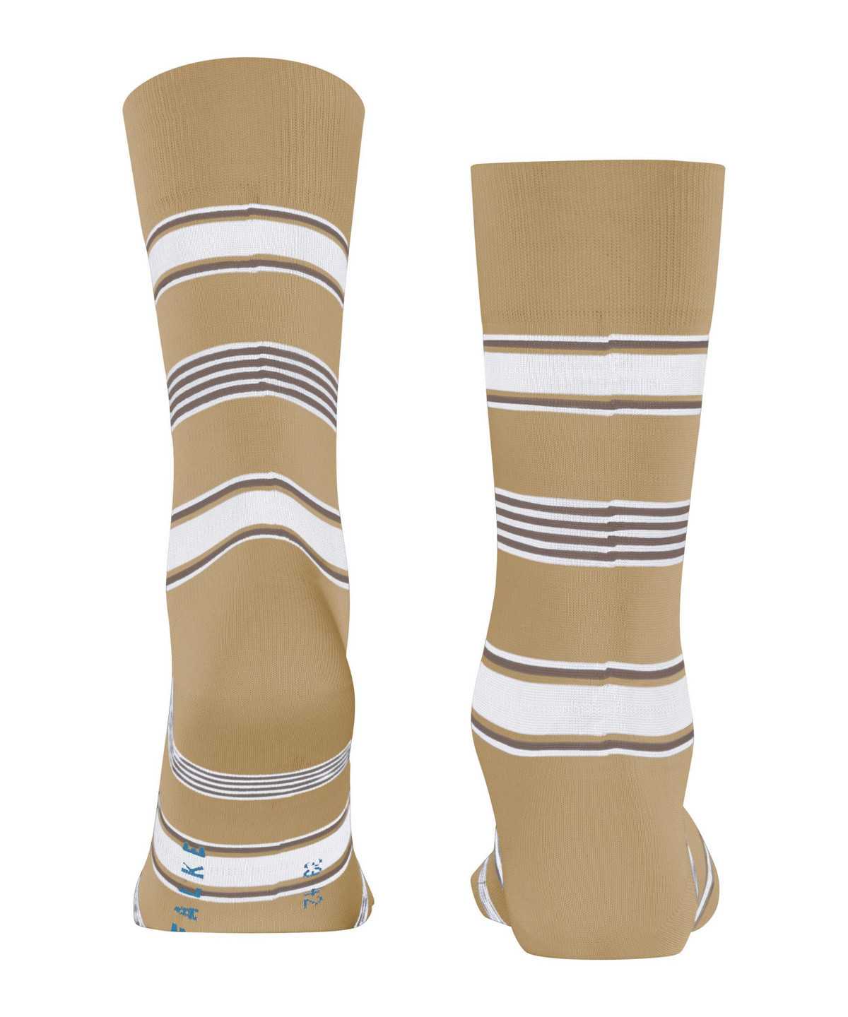 Falke Marina Stripe Socks Zokni Férfi Bézs | VBDA-61950