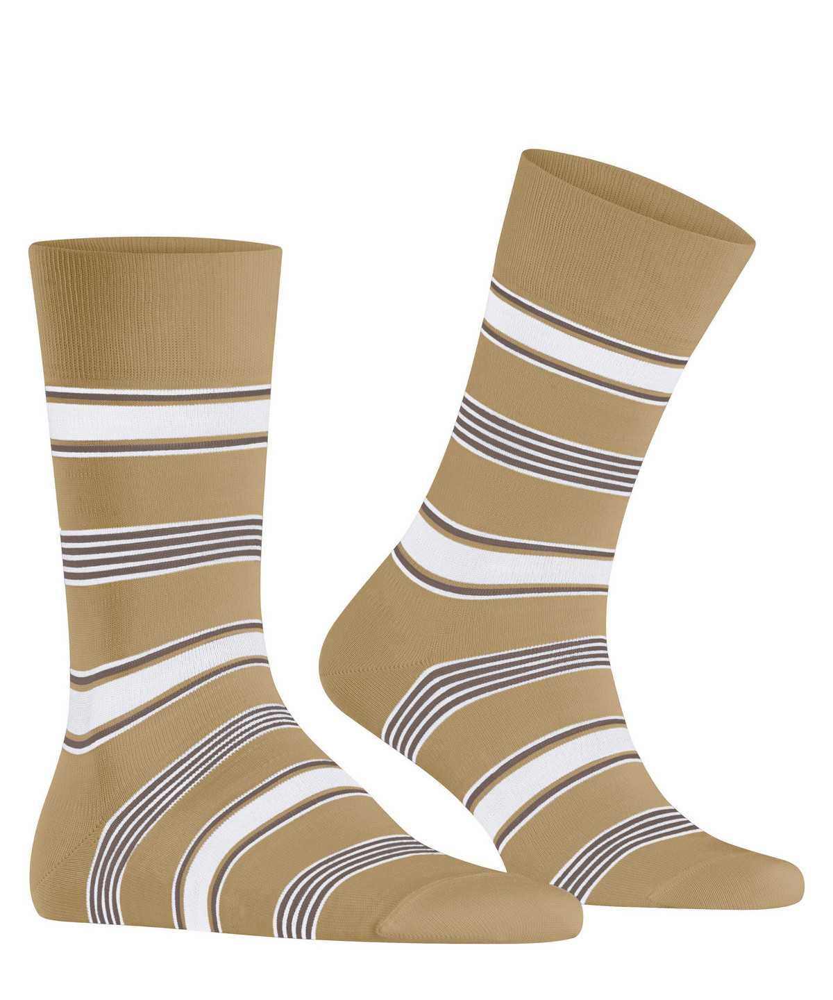 Falke Marina Stripe Socks Zokni Férfi Bézs | VBDA-61950