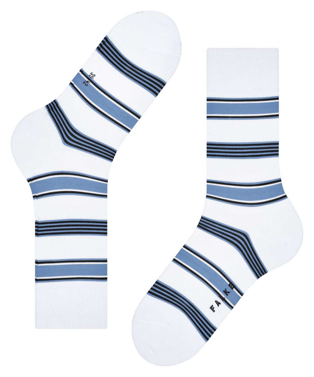 Falke Marina Stripe Socks Zokni Férfi Fehér | TJKH-87320