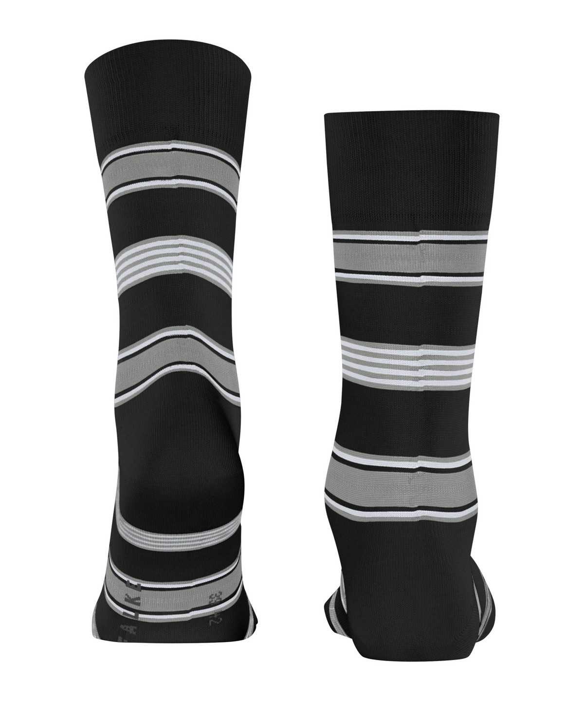 Falke Marina Stripe Socks Zokni Férfi Fekete | JNAE-23769