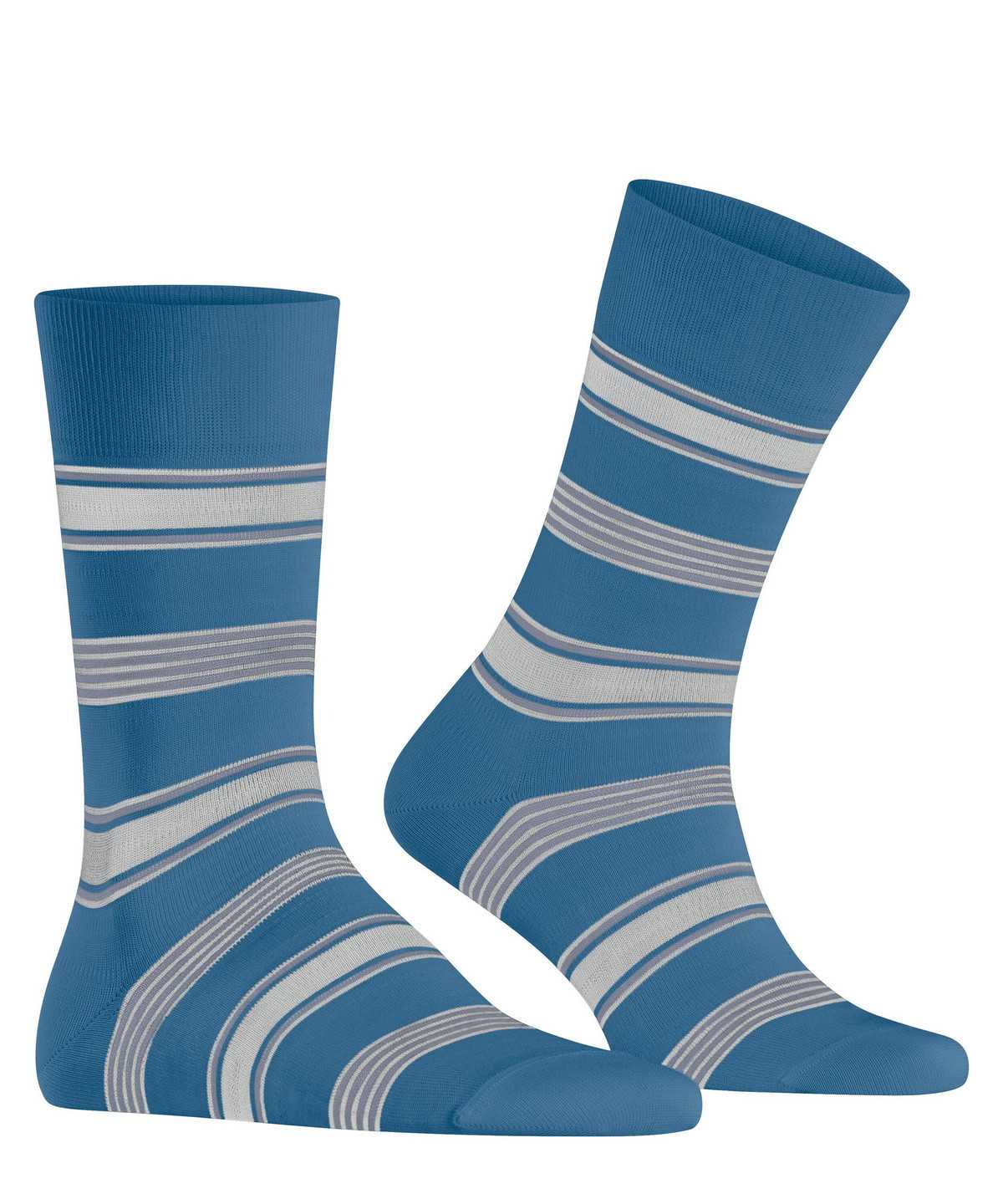 Falke Marina Stripe Socks Zokni Férfi Kék | QZKS-68473