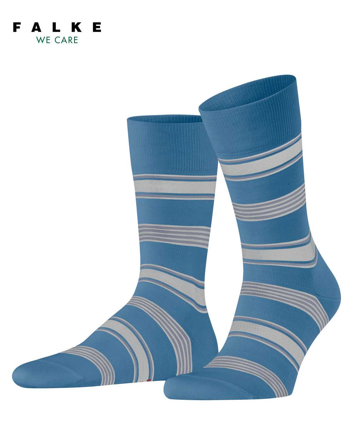 Falke Marina Stripe Socks Zokni Férfi Kék | QZKS-68473