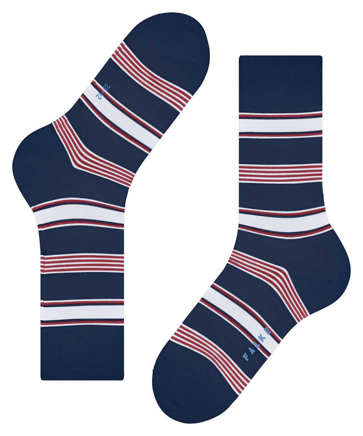 Falke Marina Stripe Socks Zokni Férfi Kék | LYMB-19742