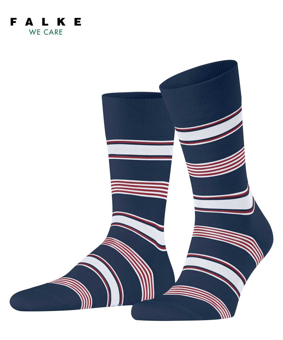 Falke Marina Stripe Socks Zokni Férfi Kék | LYMB-19742