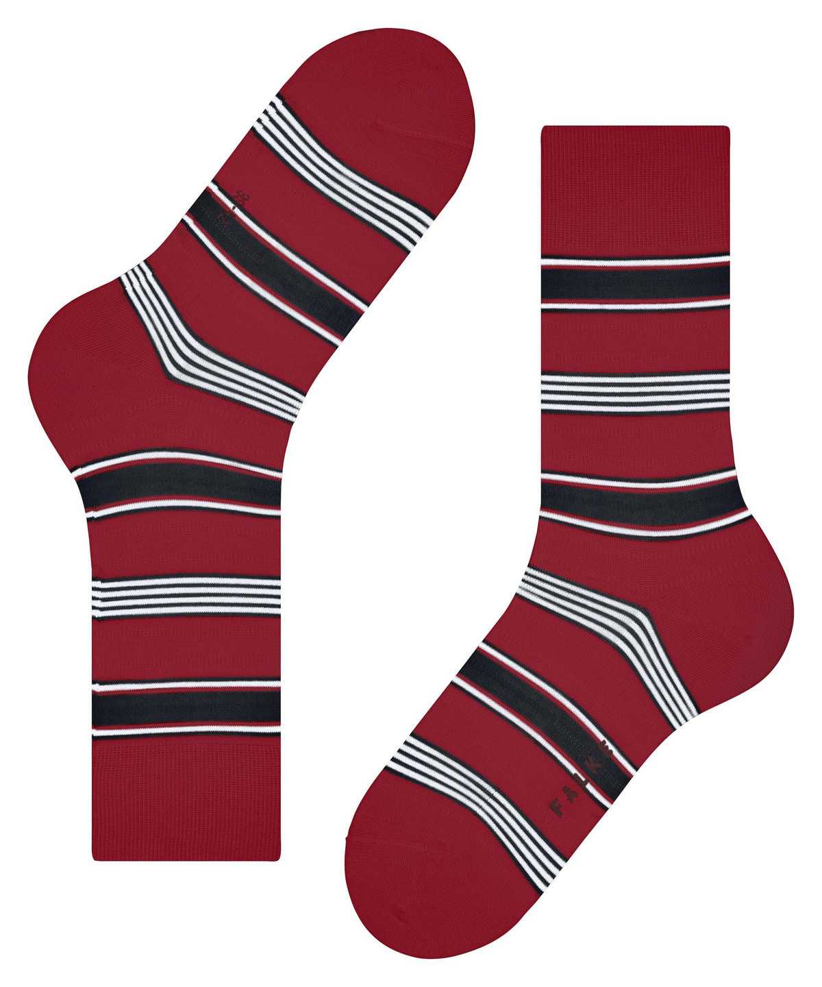 Falke Marina Stripe Socks Zokni Férfi Piros | GYNQ-51480