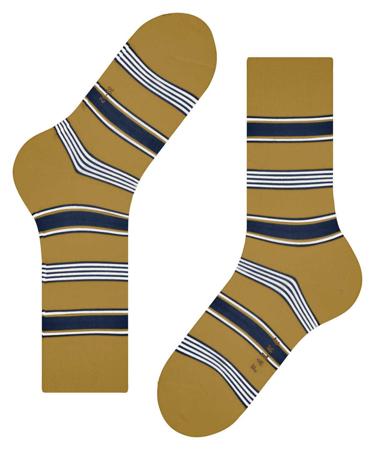 Falke Marina Stripe Socks Zokni Férfi Sárga | RDZO-74069