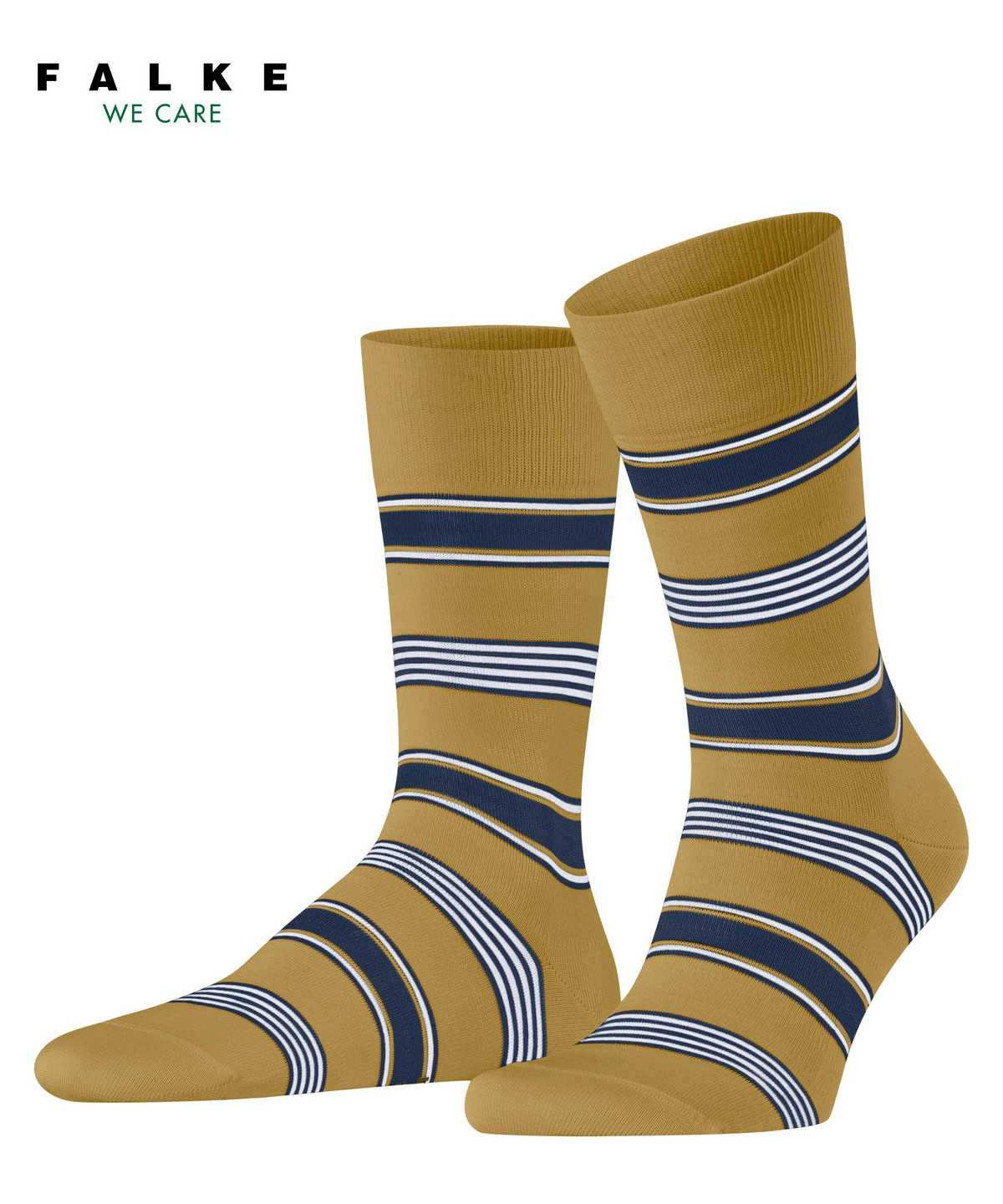 Falke Marina Stripe Socks Zokni Férfi Sárga | RDZO-74069