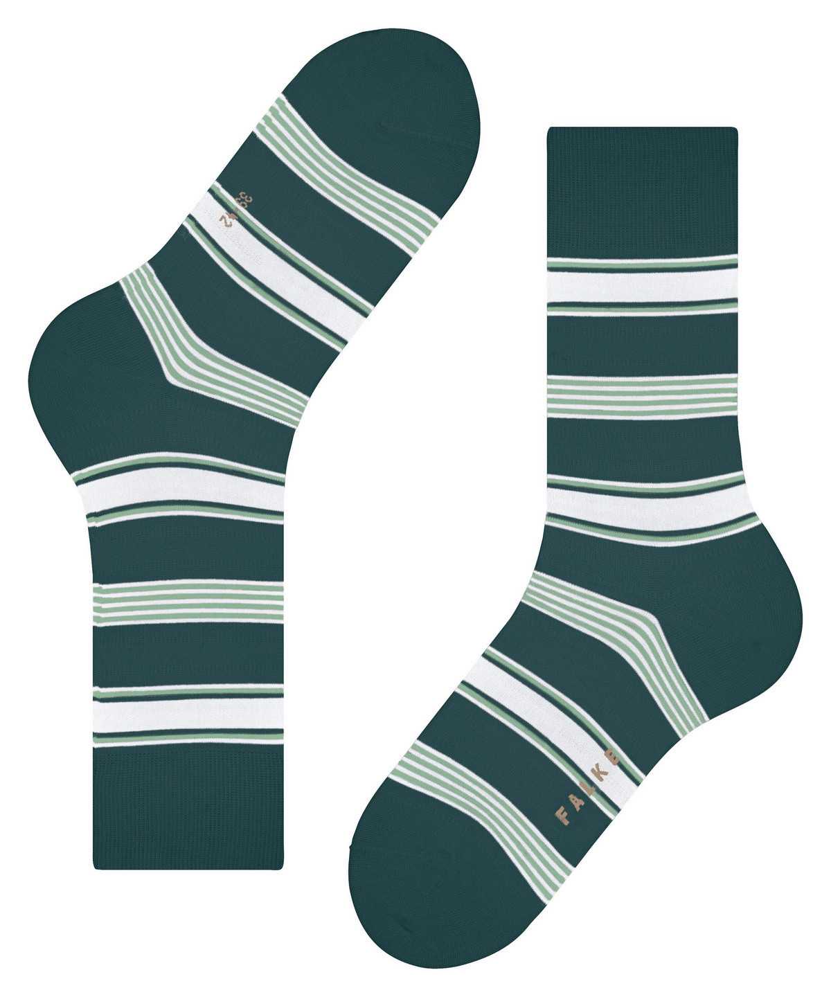 Falke Marina Stripe Socks Zokni Férfi Zöld | IXDJ-32185