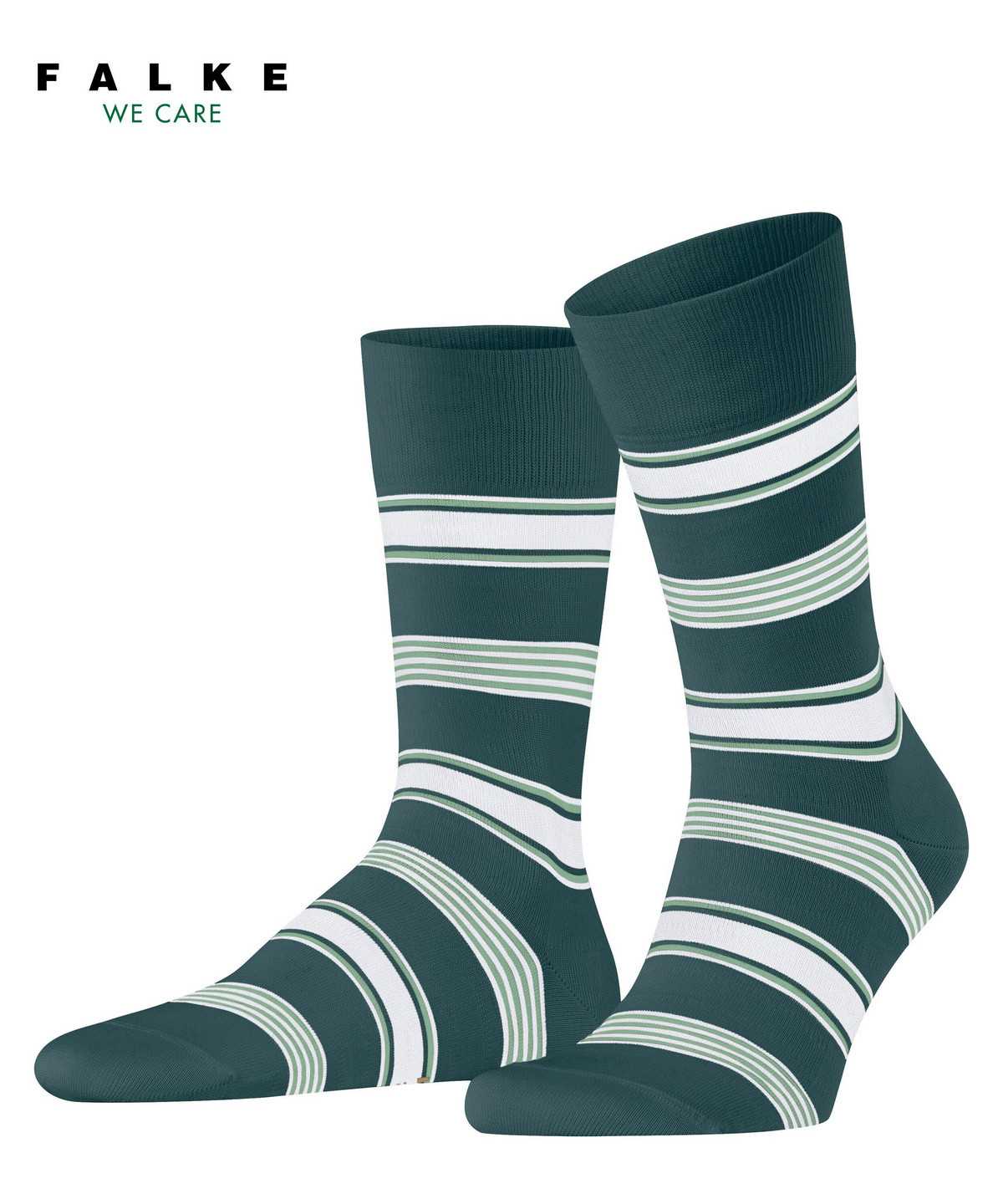 Falke Marina Stripe Socks Zokni Férfi Zöld | IXDJ-32185