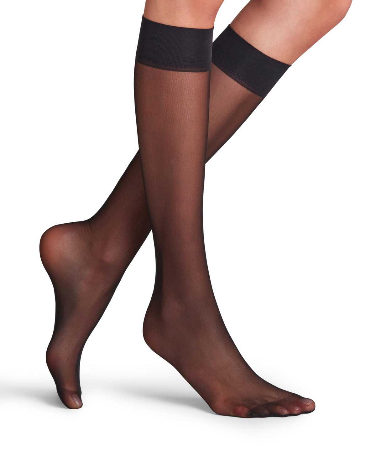 Falke Matt Deluxe 20 DEN Knee-high Socks Zokni Női Fekete | QZNI-60732