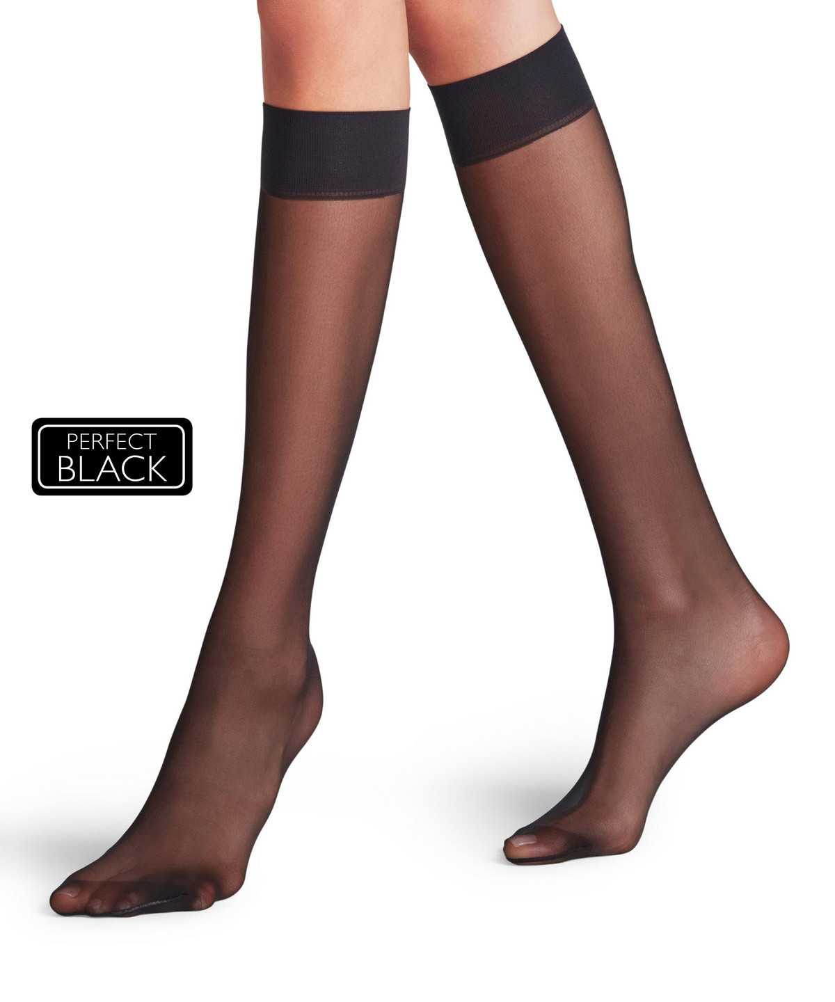 Falke Matt Deluxe 20 DEN Knee-high Socks Zokni Női Fekete | QZNI-60732