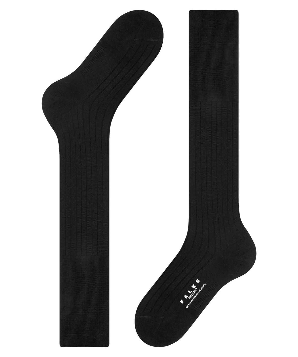 Falke Milano Knee-high Socks Zokni Férfi Fekete | HXDA-32415