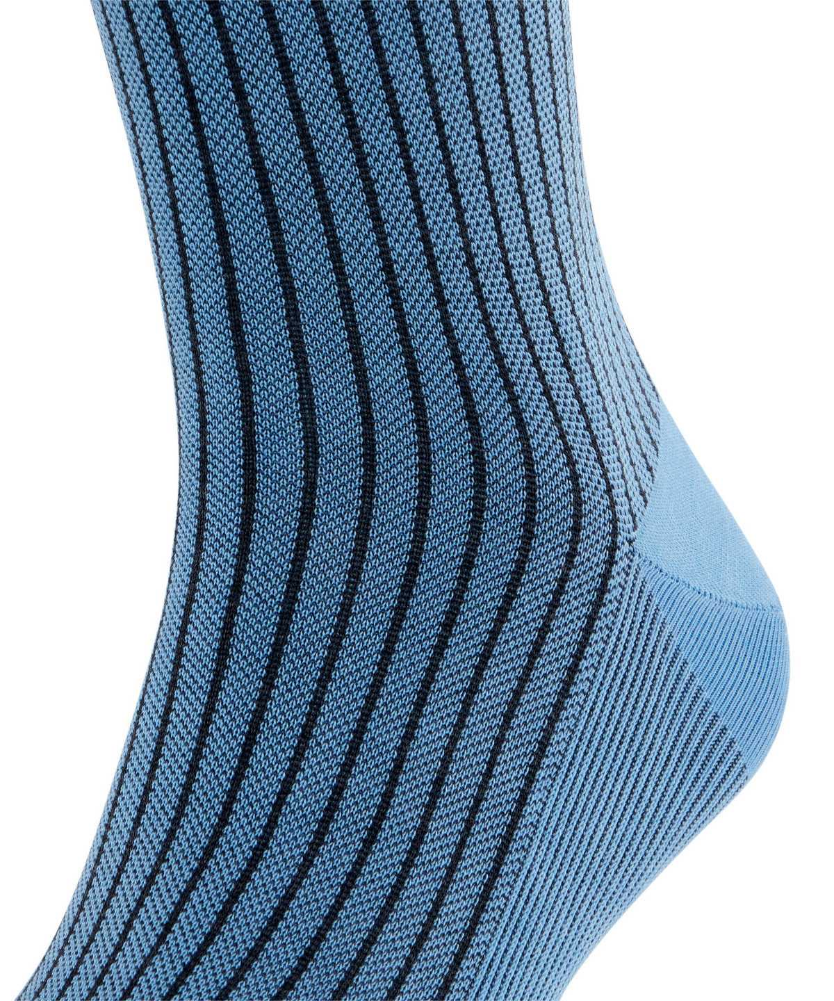 Falke Oxford Stripe Knee-high Socks Zokni Férfi Kék | RPYA-79403