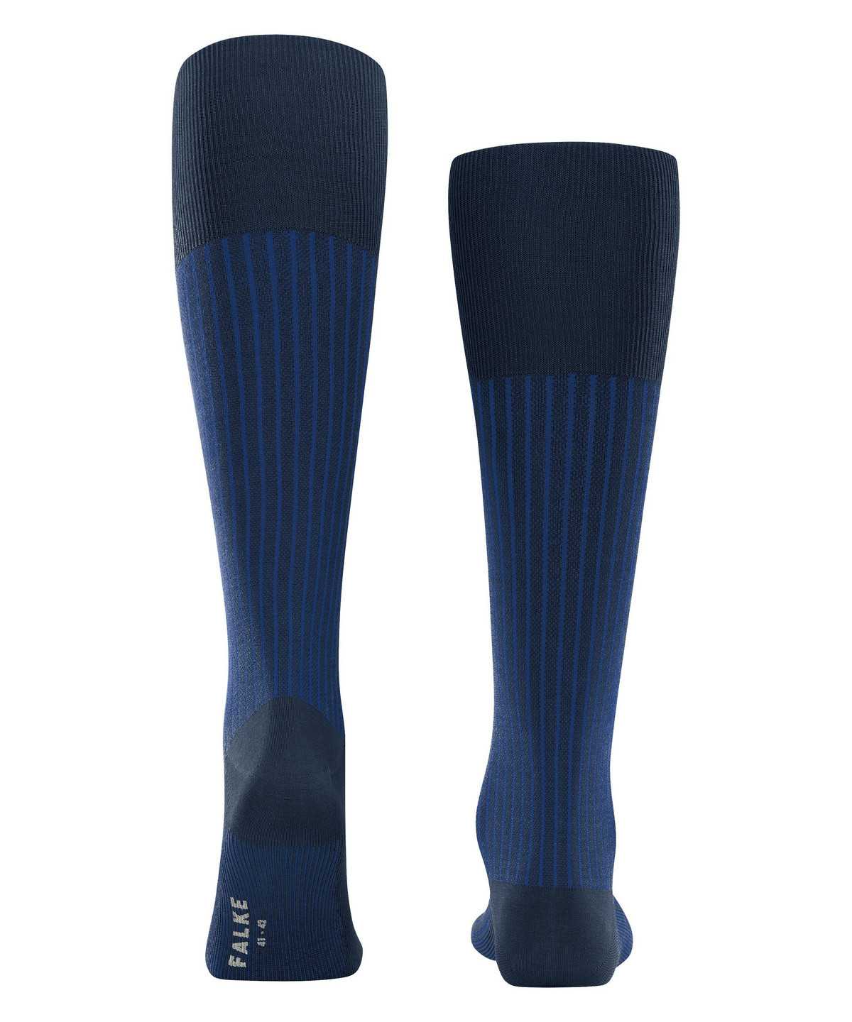 Falke Oxford Stripe Knee-high Socks Zokni Férfi Kék | QPFE-04178