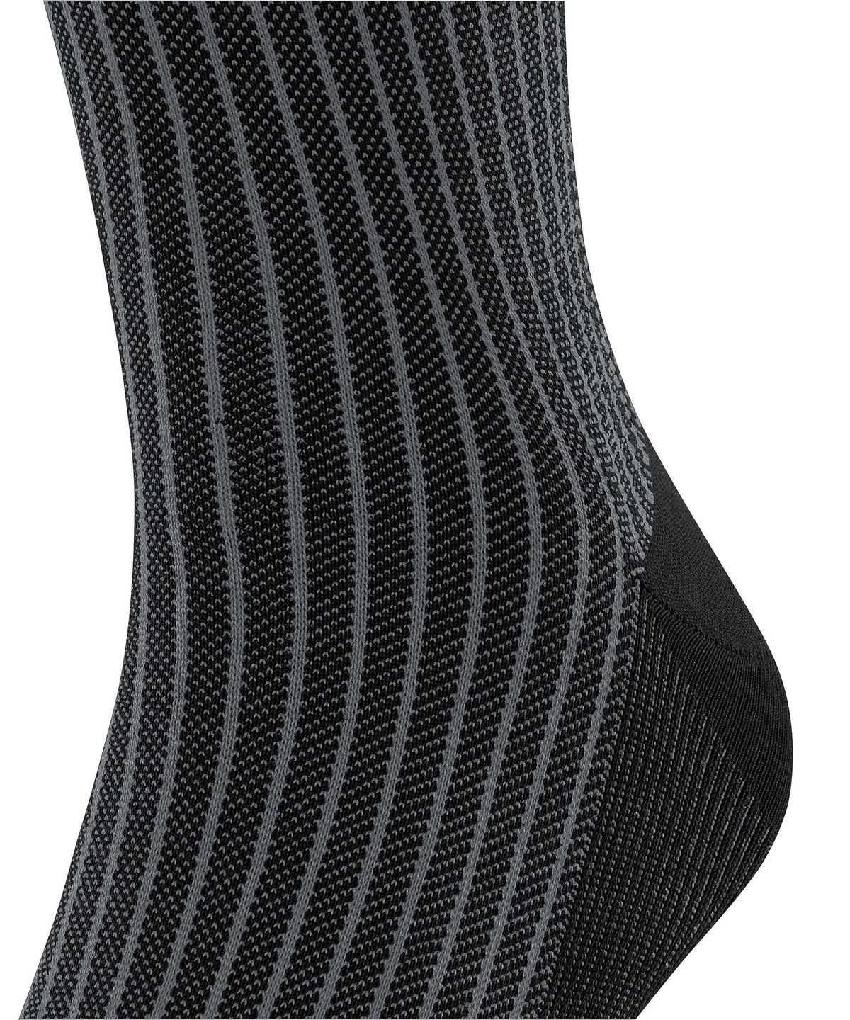 Falke Oxford Stripe Knee-high Socks Zokni Férfi Fekete | XRVT-49213