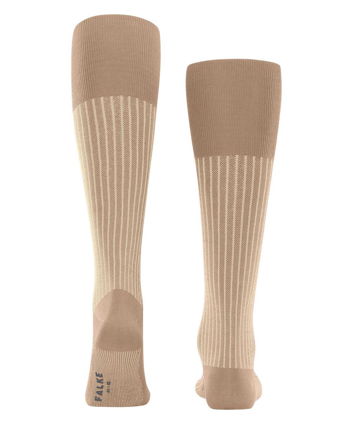 Falke Oxford Stripe Knee-high Socks Zokni Férfi Barna | ZPVB-09486