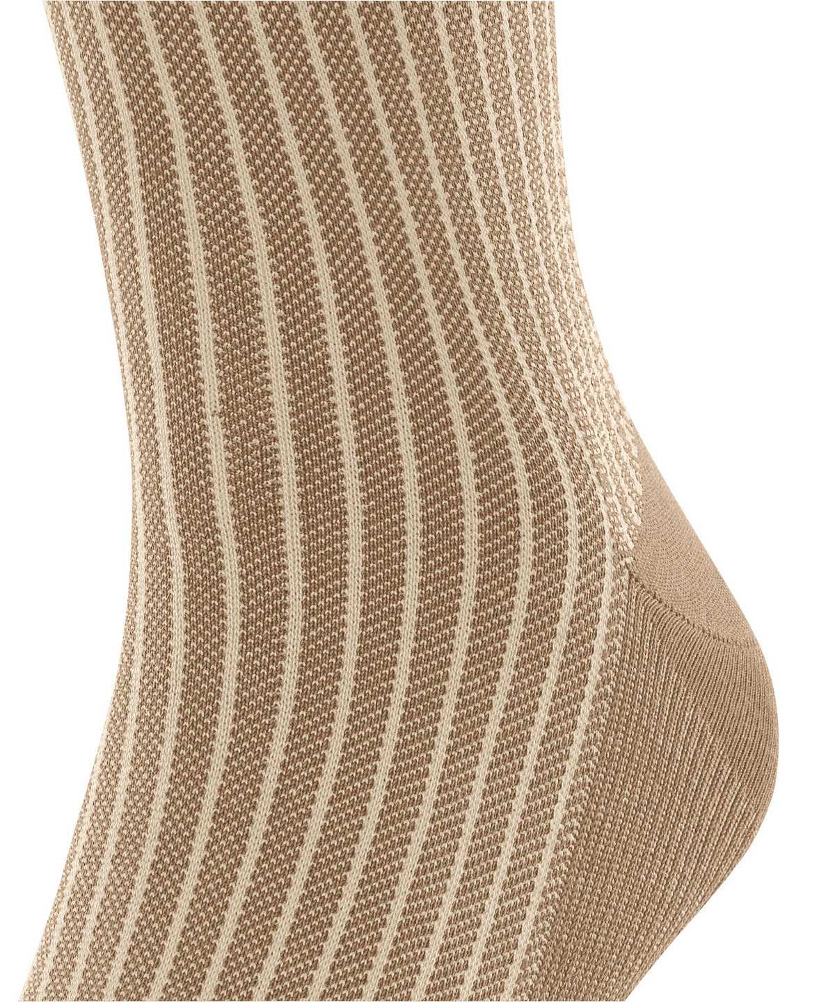 Falke Oxford Stripe Knee-high Socks Zokni Férfi Barna | ZPVB-09486