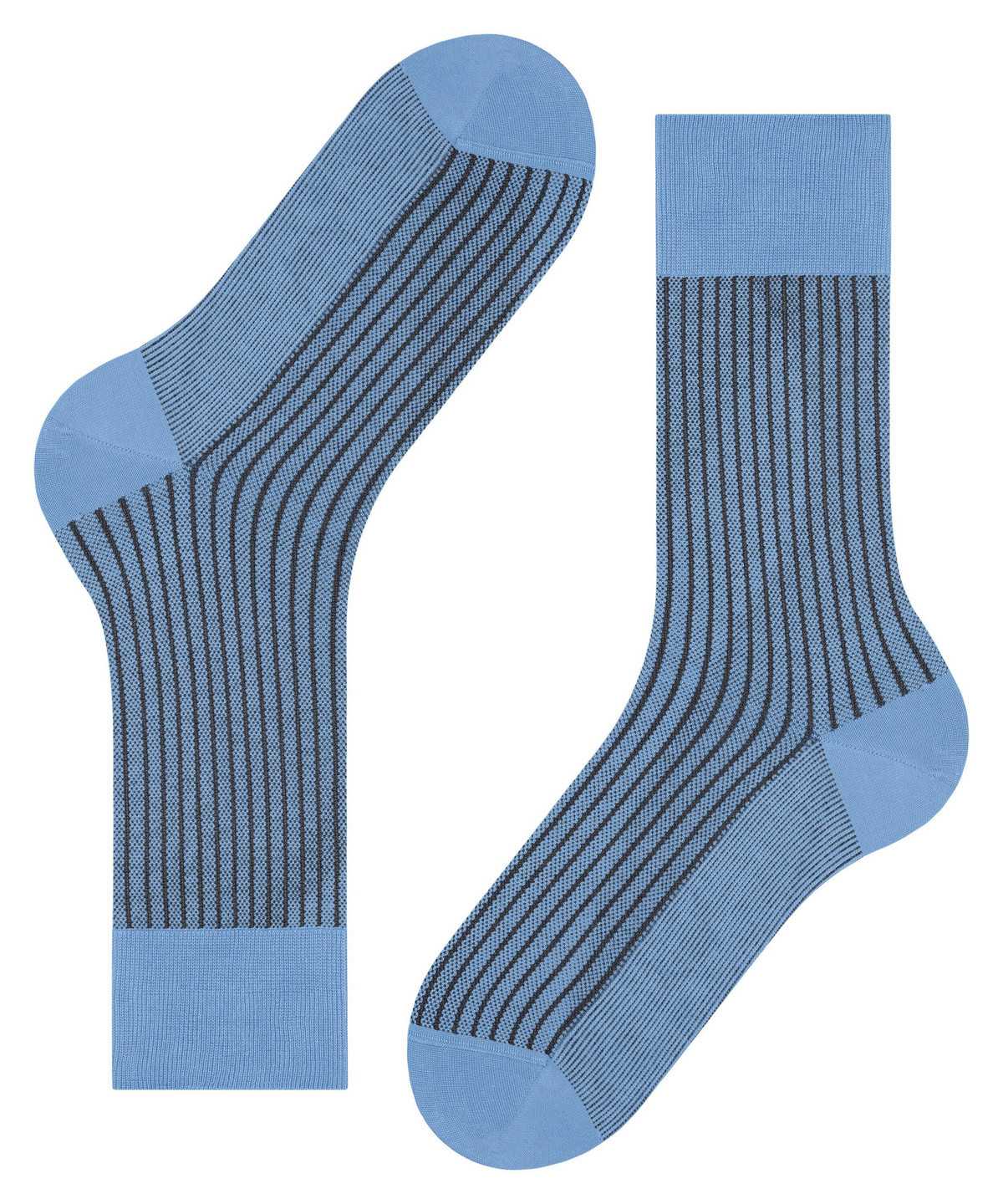 Falke Oxford Stripe Socks Zokni Férfi Kék | FPWA-41706